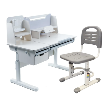 Парта FunDesk Ammi Grey + Крісло Fundesk SST3LS Grey 200344 фото