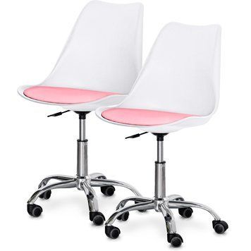 Комплект (2шт) кресло Evo-Kids Capri White / Pink (арт H-231 W/PN -Х2) H-231 W/PN -X2 фото