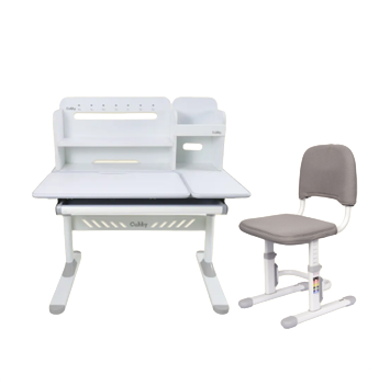 Дитячий стіл-трансформер FunDesk Nerine Grey + крісло FunDesk SST3D Grey 00230407 фото