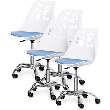 Комплект (4шт) детское кресло Evo-Kids Indigo White / Blue (арт H-232 W/BL -Х4) H-232 W/BL- X4 фото