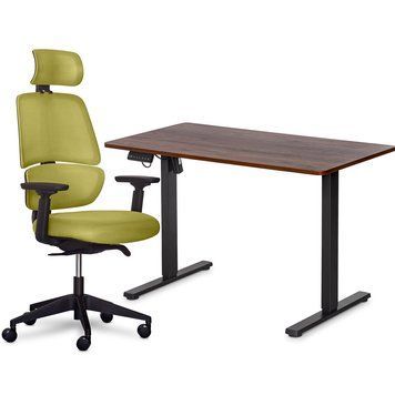 Комплект Mealux PowerDesk Lite Walnut + Leo Air Plus Green (арт. EVO-201 Lite Walnut /B +Y 546 KZ) EVO-201 Lite Walnut /B +Y 546 KZ фото