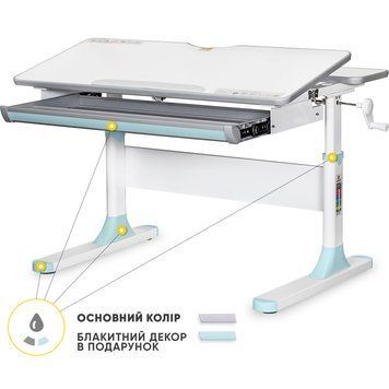 Детский стол Mealux Edmonton Multicolor BL Lite (арт. BD-610 W/MC + BL Lite) BD-610 W/MC + BL Lite фото