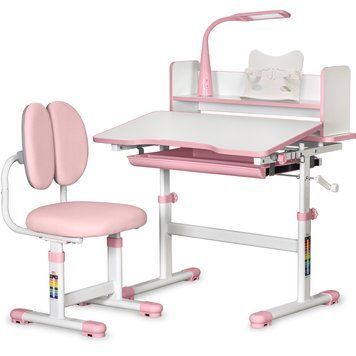 Комплект мебели Evo-Kids (стол+стул+полка+лампа) BD-24 Pink (арт. BD-24 PN) BD-24 PN фото