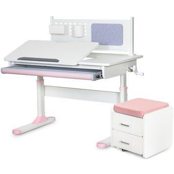 Комплект (S) ErgoKids TH-325 Pink (парта + тумба) (арт.TH-325 + BD C3_PINK) TH-325 + BD C3_PINK фото