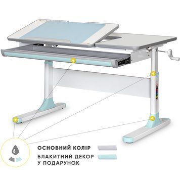 Детский стол Mealux Vancouver Multicolor BL Lite (арт. BD-620 W/G MC + BL Lite) BD-620 W/G MC + BL Lite фото